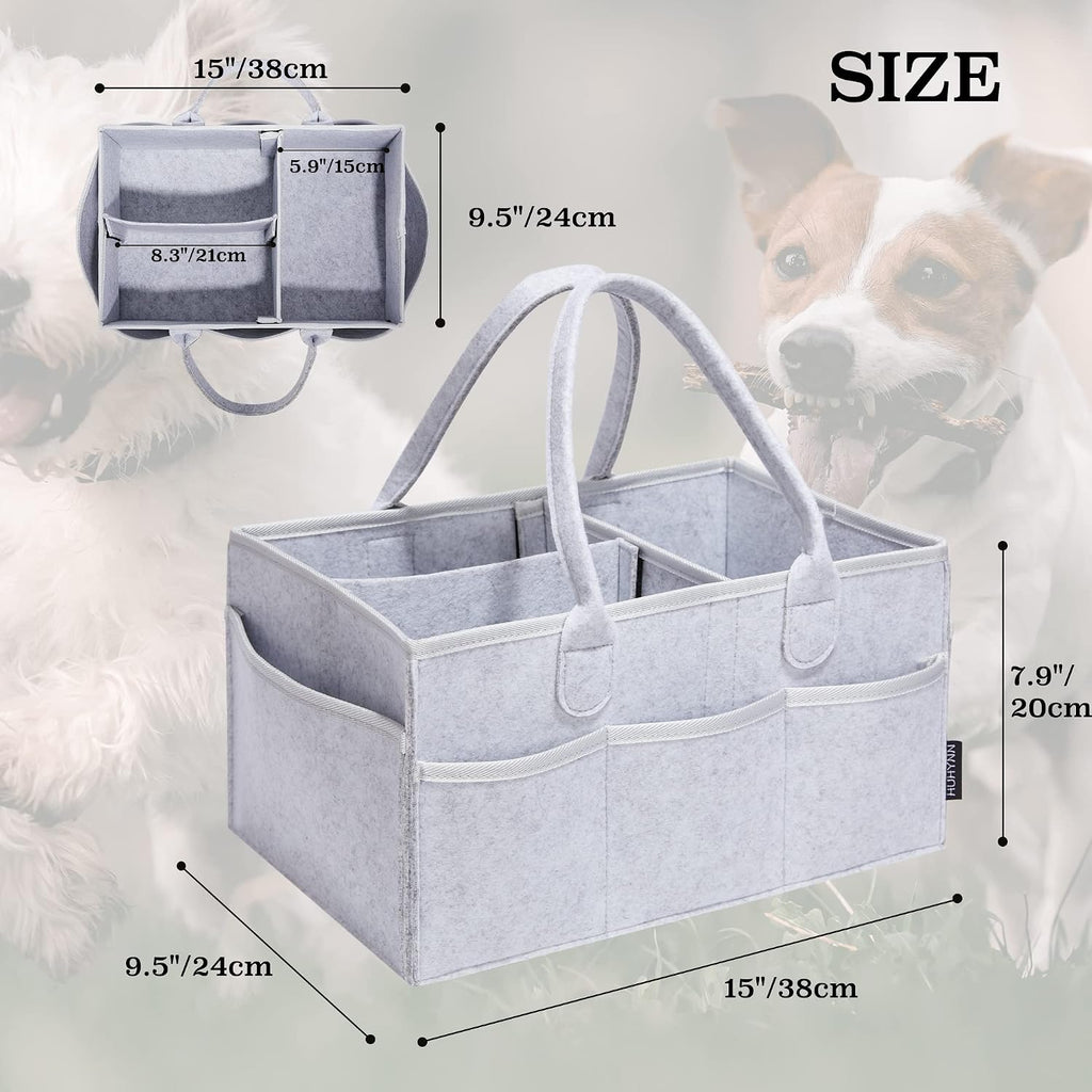 Pet Grooming Tote, Dog Grooming Supplies Organizer, Travel Outdoor (Bag ONLY) (Sliver Grey)