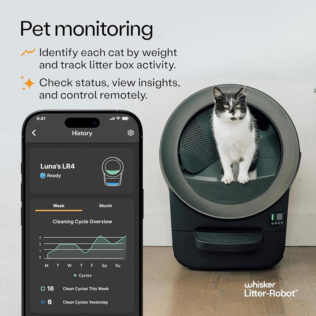 Litter-Robot EVO by , Black - Automatic Self-Cleaning Cat Litter Box, Compact Space-Saving Design, Advanced Odor Control, Works with Any Clumping Litter, care 1-Year Warranty | Automatic Self-Cleaning Cat Litter Box, Compact Space-Saving Design, Advanced Odor Control, Works with Any Clumping Litter