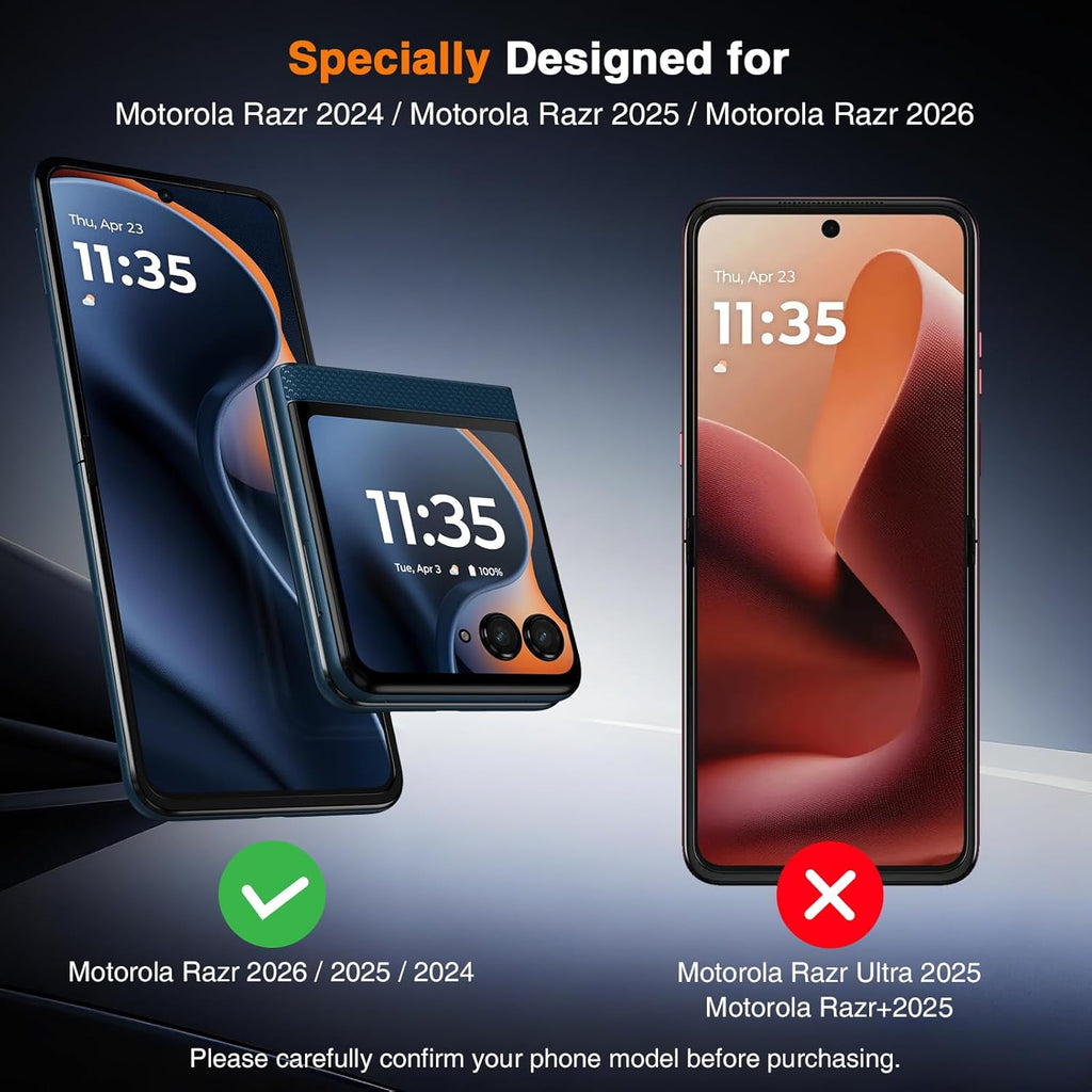 for Motorola Razr 2026 Screen Protector/Motorola Razr 2025/2024 Screen Protector, Premium Soft TPU Film (Not Glass)-2 Inner Screen Protector + 2 Front Screen Protector, Touch Sensitive, HD Clear