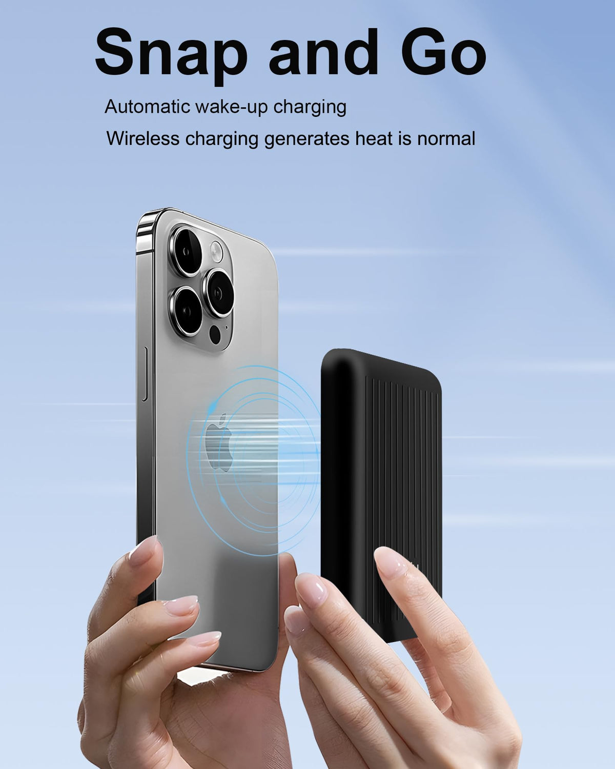 Miady Magnetic Portable Charger Power Bank for iPhone 5000mAh