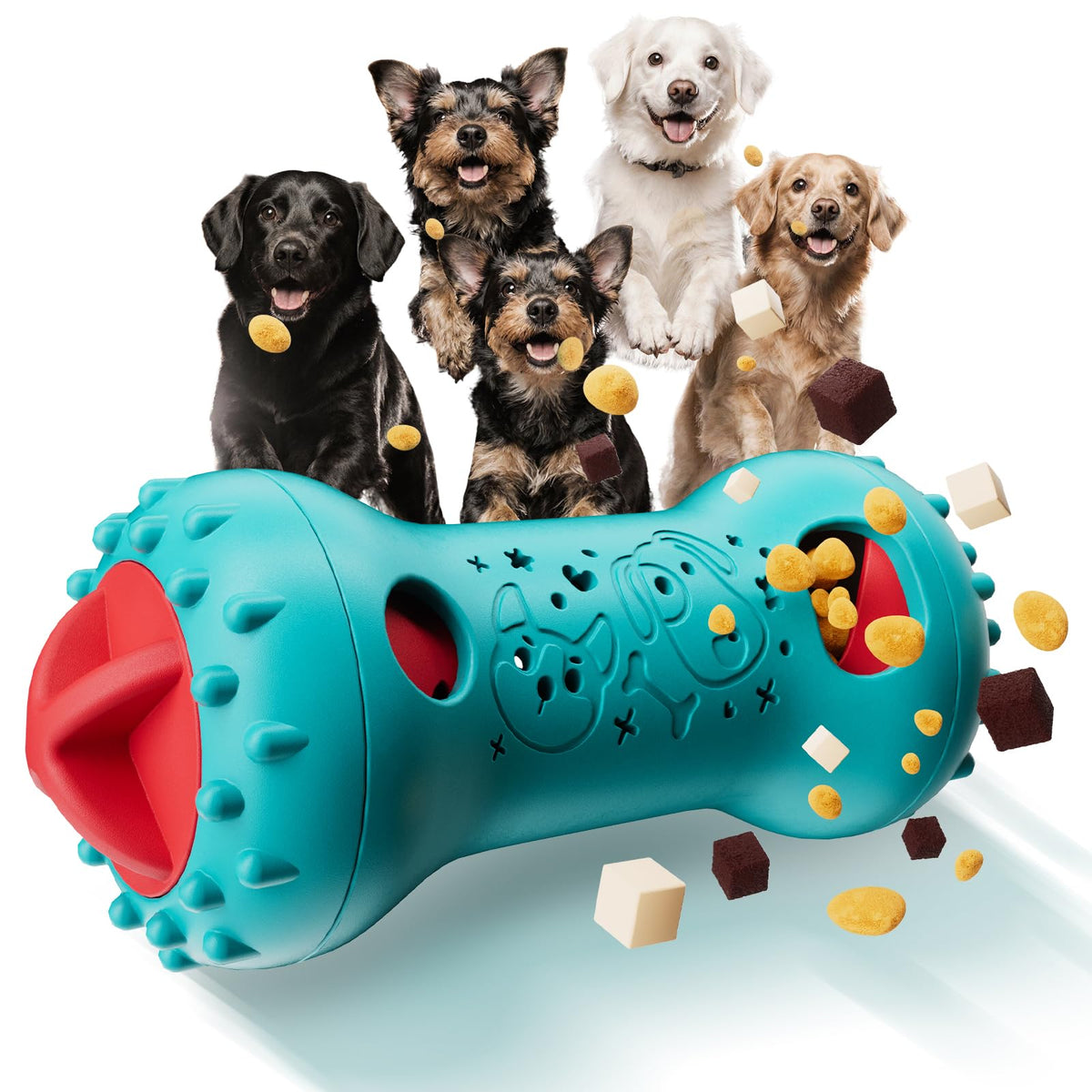 Interactive Dog Toys,Adjustable Treat Dispensing Toy to Keep Them Busy