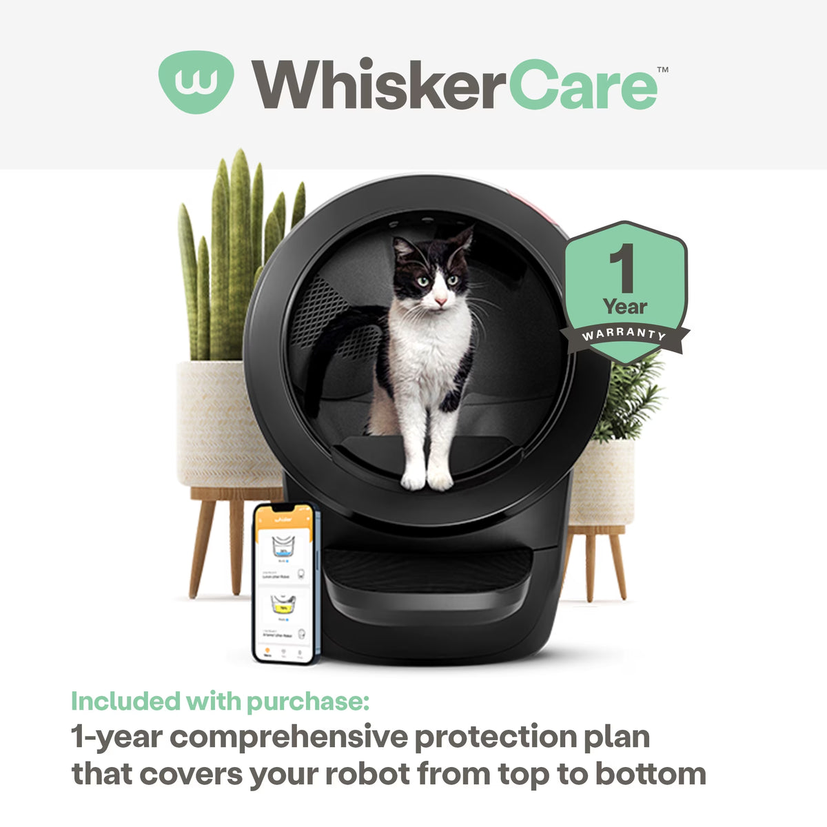 Litter-Robot 4 Core Bundle, Self-Cleaning Cat Litter Box with Accessories, Black