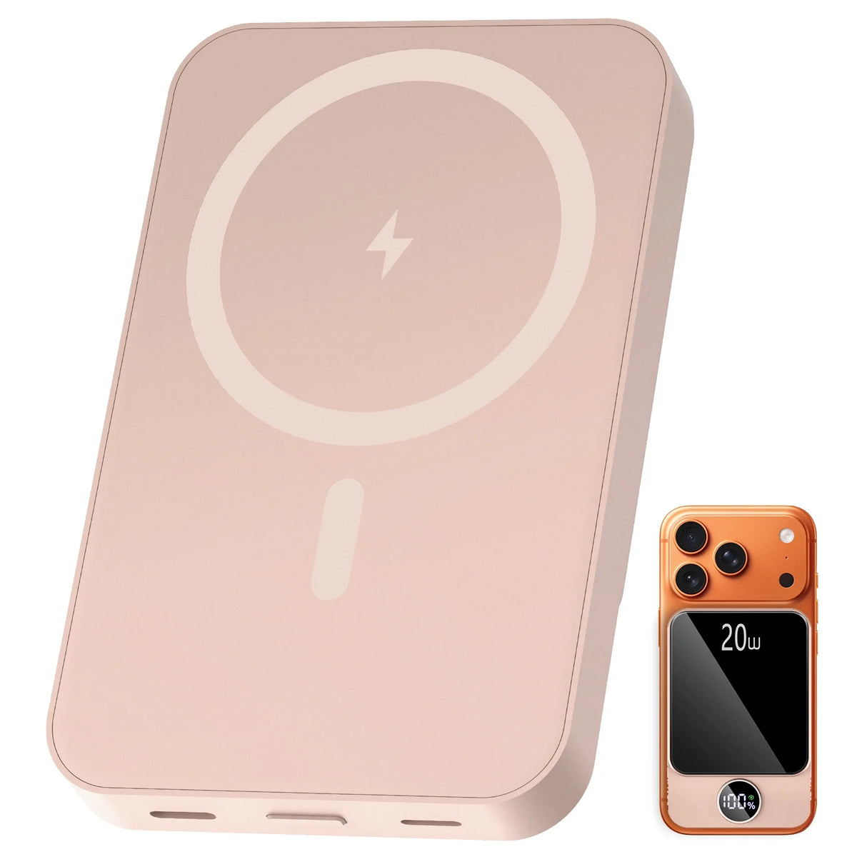 Magnetic Wireless Portable Charger, 10000Mah Power Bank with Pd20W Fast Charging, USB C In&Out Battery Pack, Compatible with Mag-Safe for Iphone 17/16/15/14/13 Series, Samsung, Android, and More