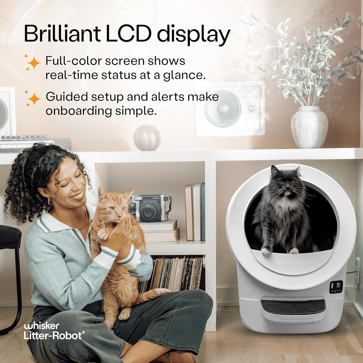 Litter-Robot EVO by , White - Automatic Self-Cleaning Cat Litter Box, Compact Space-Saving Design, Advanced Odor Control, Works with Any Clumping Litter, care 1-Year Warranty | Automatic Self-Cleaning Cat Litter Box, Compact Space-Saving Design, Advanced Odor Control, Works with Any Clumping Litter