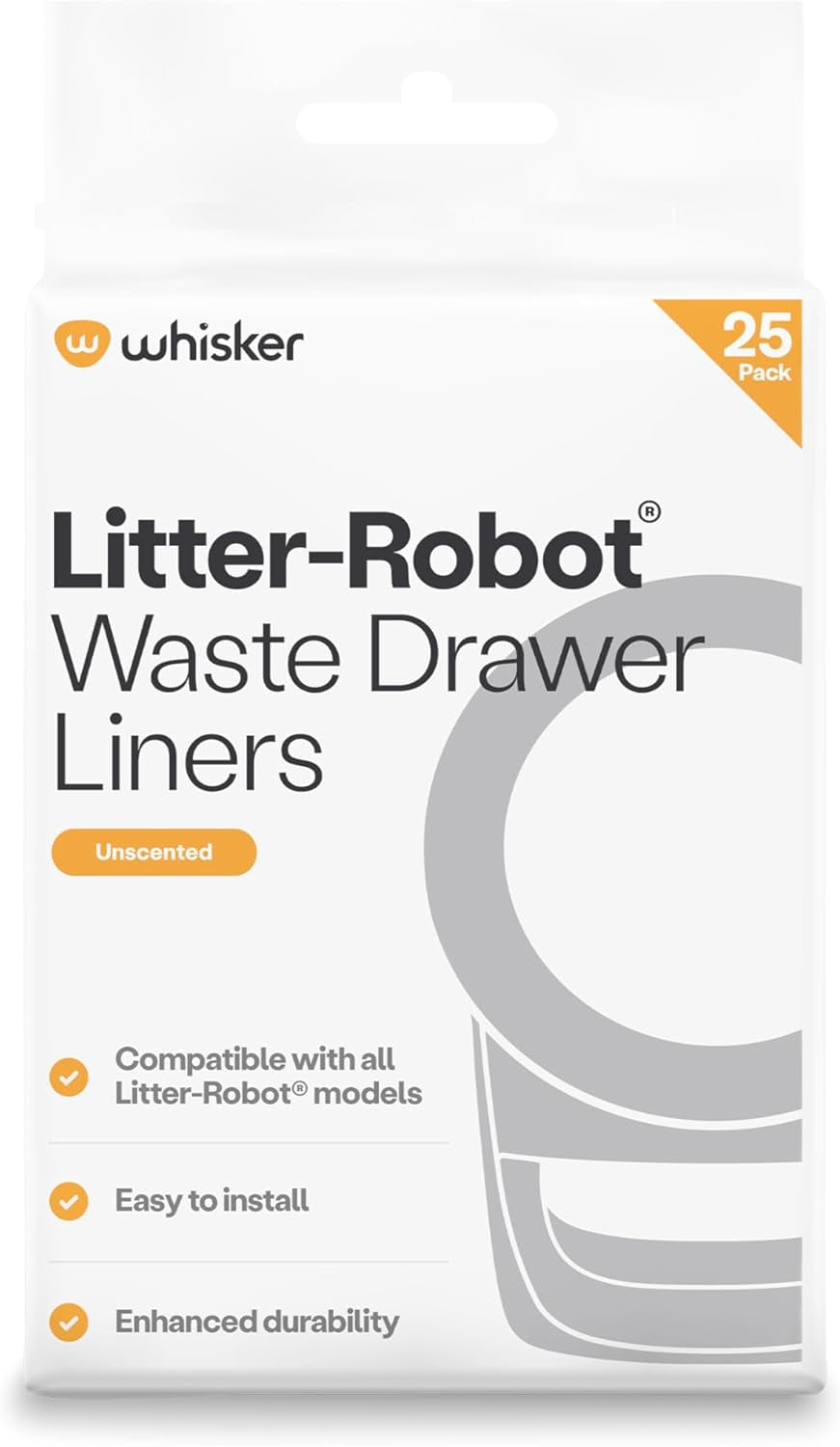 Litter-Robot Waste Drawer Liners, 25 Pack | Litter Box Liners, Custom Fit for Litter-Robot, 9-11 Gallons of Capacity, Quick to Install and Easy to Empty
