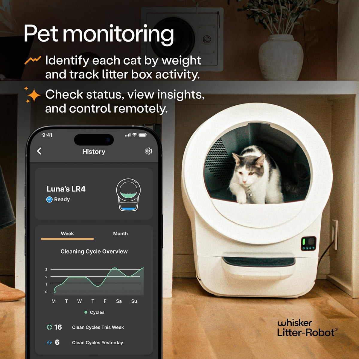 Litter-Robot EVO by , White - Automatic Self-Cleaning Cat Litter Box, Compact Space-Saving Design, Advanced Odor Control, Works with Any Clumping Litter, care 1-Year Warranty | Automatic Self-Cleaning Cat Litter Box, Compact Space-Saving Design, Advanced Odor Control, Works with Any Clumping Litter