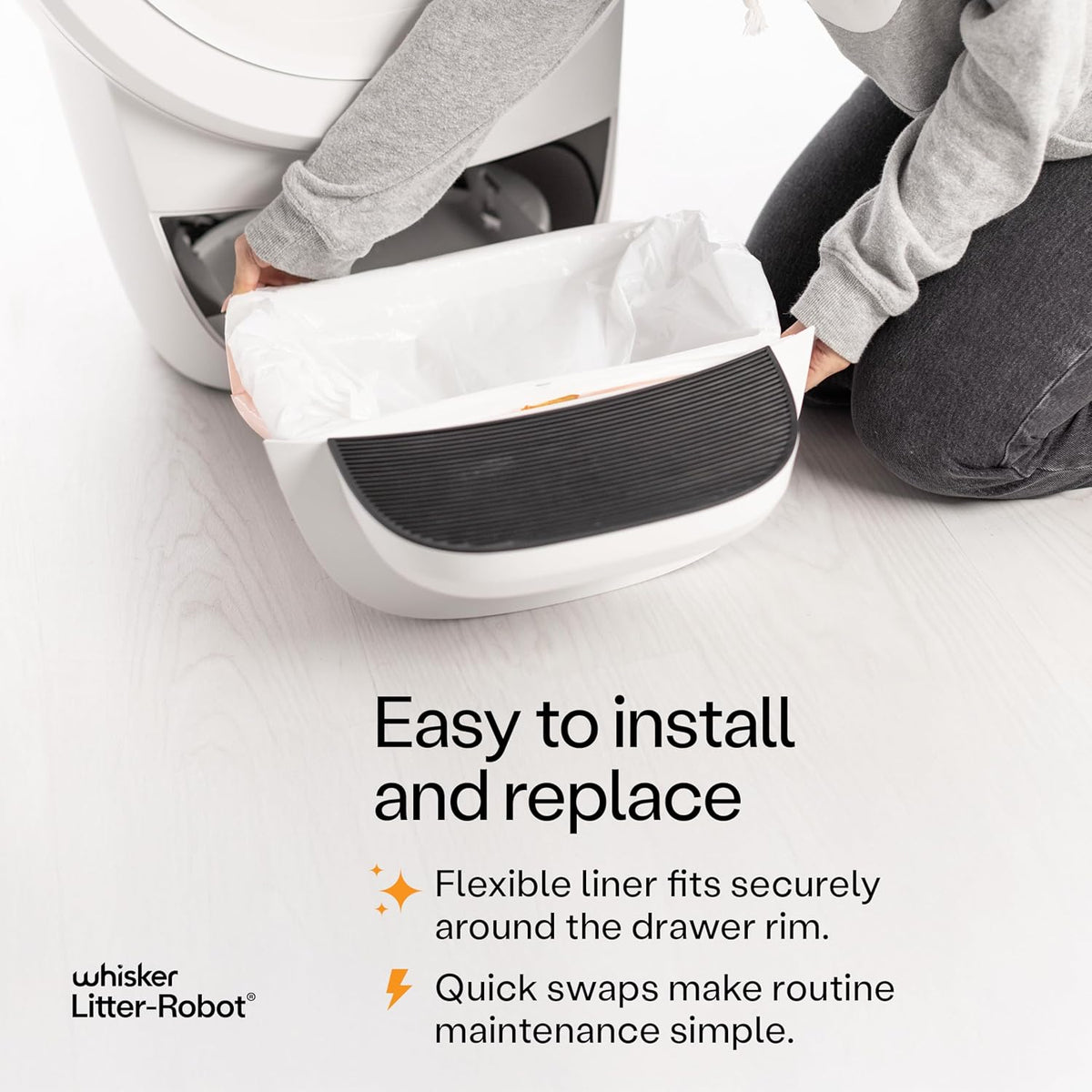 Litter-Robot Waste Drawer Liners, 25 Pack | Litter Box Liners, Custom Fit for Litter-Robot, 9-11 Gallons of Capacity, Quick to Install and Easy to Empty
