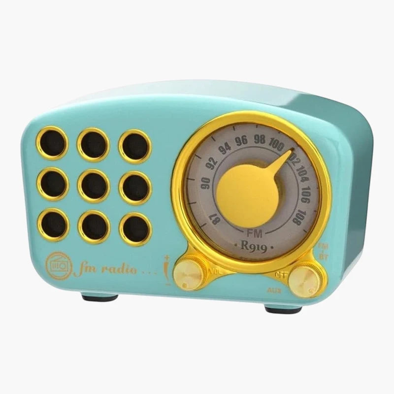 Retro Bluetooth Speaker, Vintage Radio Speaker, Vintage Decor, Strong Bass Enhancement, Loud Volume, FM Radio, AUX/TF Card & MP3 Player(Blue)
